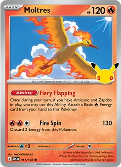 Moltres, 30th Celebration #11/128