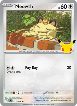 Meowth, 30th Celebration #113/128