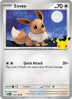 Eevee, 30th Celebration #118/128