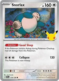Snorlax, 30th Celebration #119/128