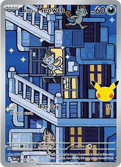 Alolan Meowth, 30th Celebration #139/128
