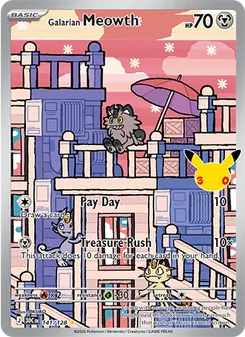 Galarian Meowth, 30th Celebration #141/128