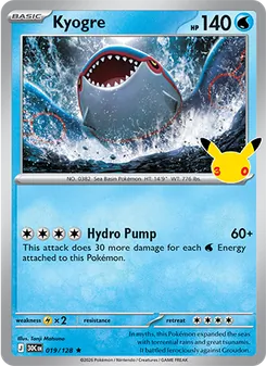 Kyogre, 30th Celebration #19/128