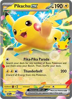 Pikachu ex, 30th Celebration #53/128