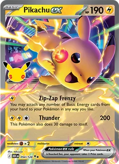 Pikachu ex, 30th Celebration #54/128