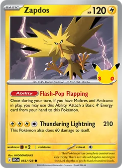 Zapdos, 30th Celebration #55/128