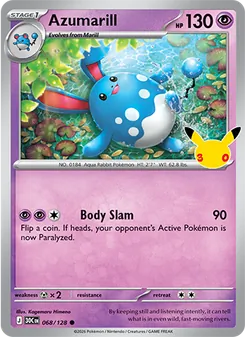 Azumarill, 30th Celebration #68/128