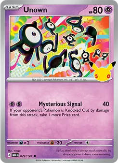 Unown, 30th Celebration #72/128