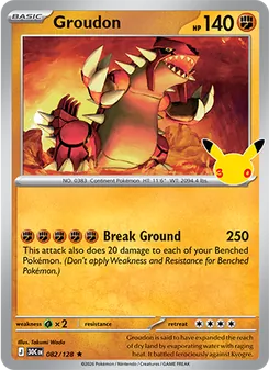 Groudon, 30th Celebration #82/128