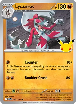 Lycanroc, 30th Celebration #85/128