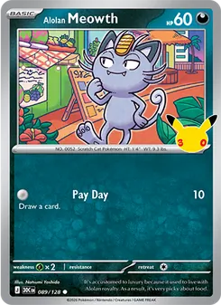 Alolan Meowth, 30th Celebration #89/128