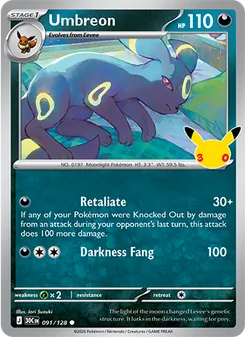 Umbreon, 30th Celebration #91/128