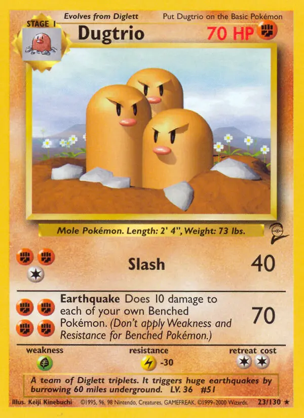 Dugtrio, Base Set 2 #23