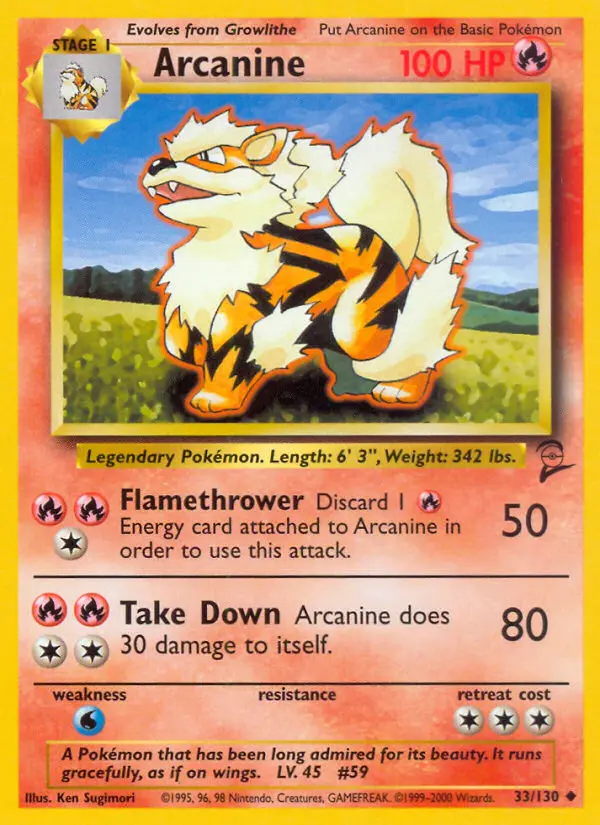 Arcanine, Base Set 2 #33