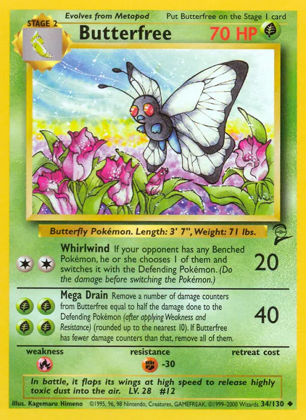 Butterfree, Base Set 2 #34