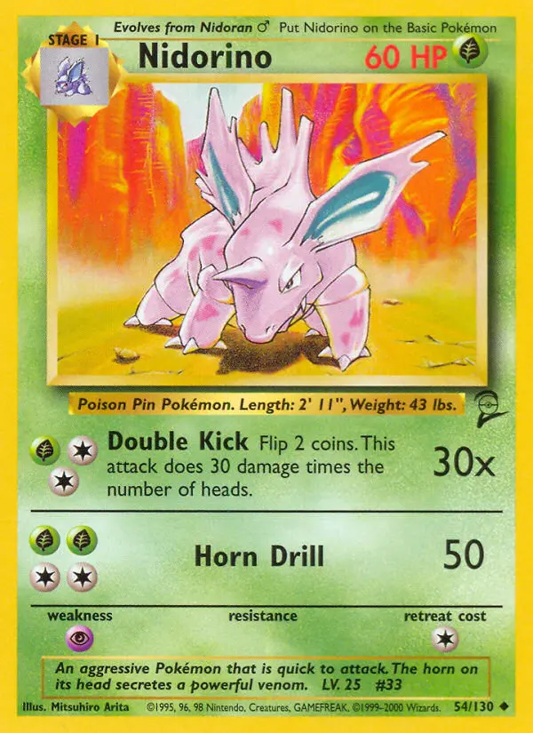 Nidorino, Base Set 2 #54