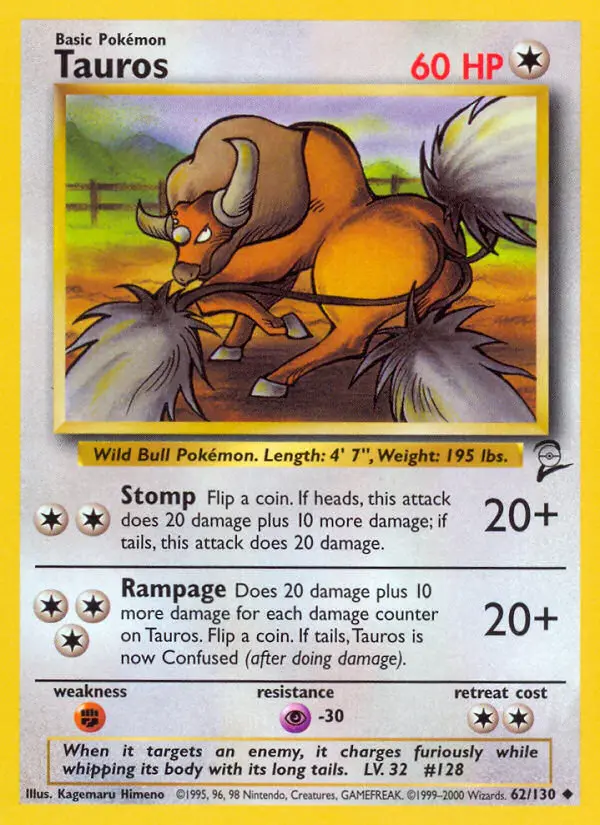 Tauros, Base Set 2 #62