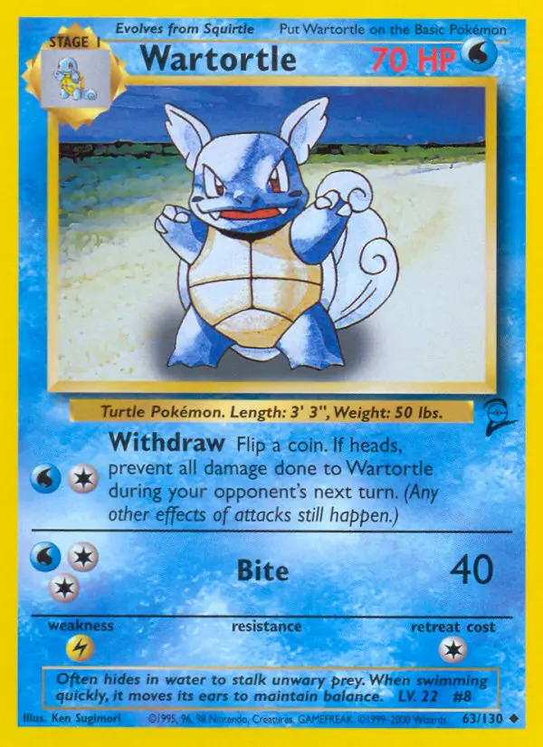 Wartortle, Base Set 2 #63