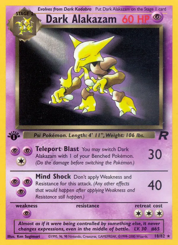 Dark Alakazam, Team Rocket #18