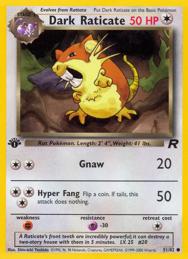 Dark Raticate, Team Rocket #51