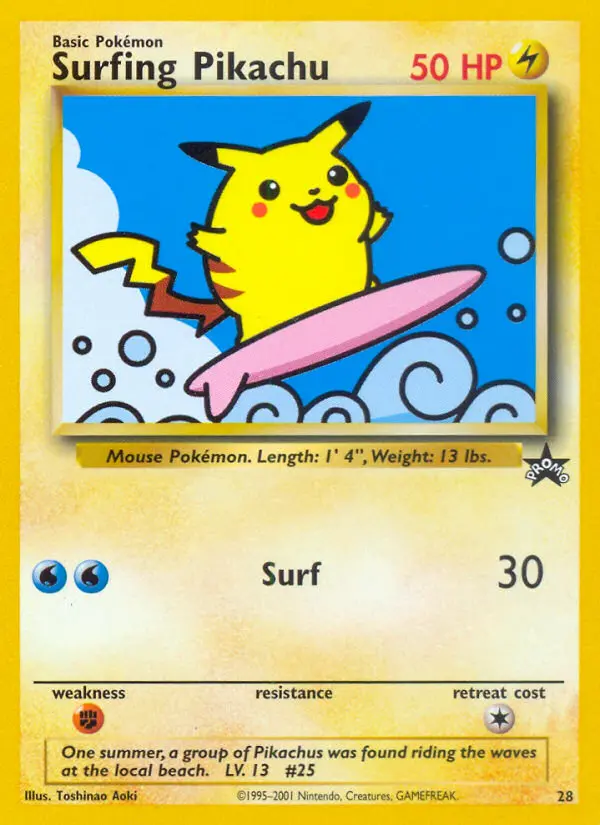 Surfing Pikachu, Wizards Black Star Promos #28