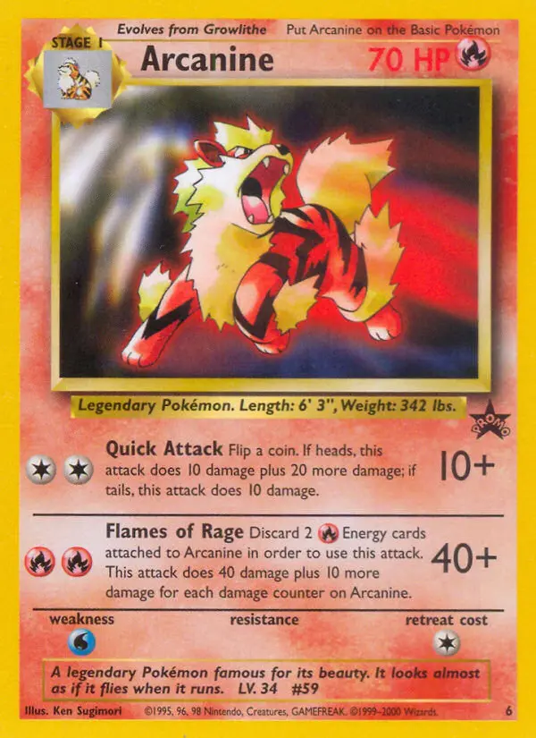 Arcanine, Wizards Black Star Promos #6