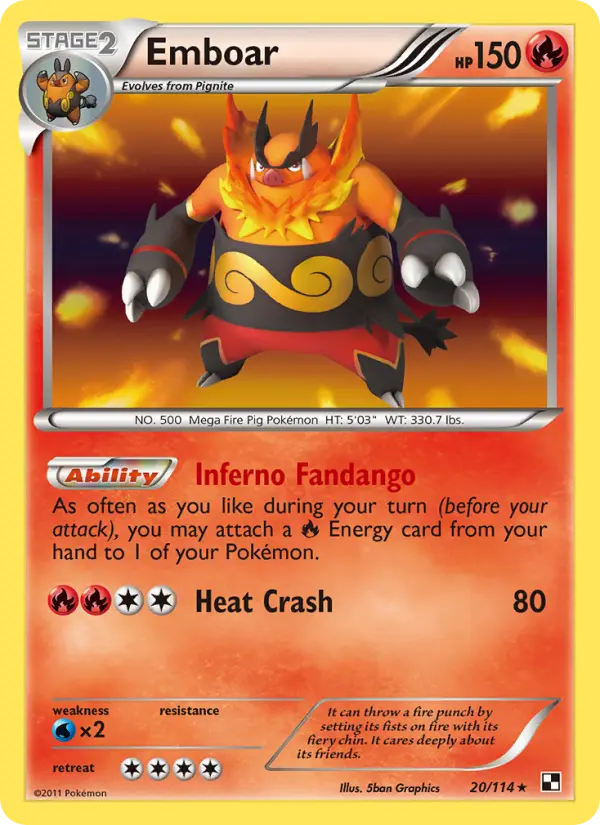 Emboar, Black & White #20