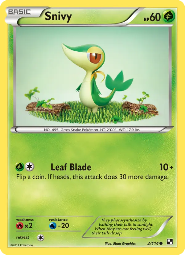 Snivy, Black & White #2