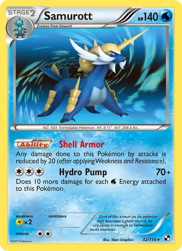 Samurott, Black & White #32