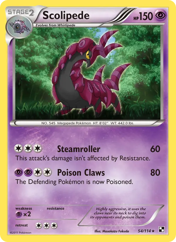 Scolipede, Black & White #54