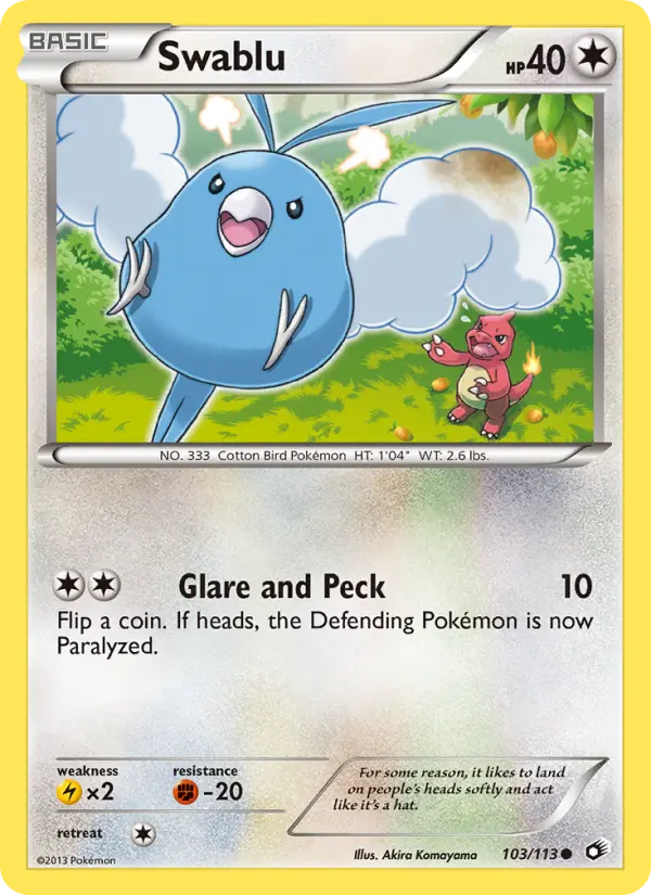 Swablu, Legendary Treasures #103