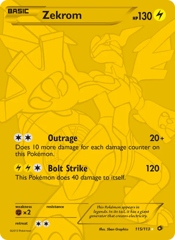 Zekrom, Legendary Treasures #115