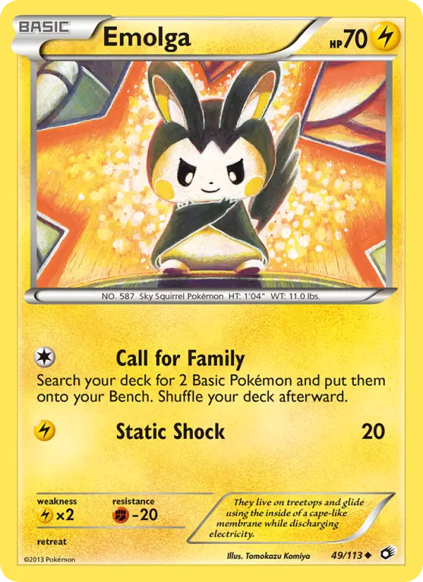 Emolga, Legendary Treasures #49