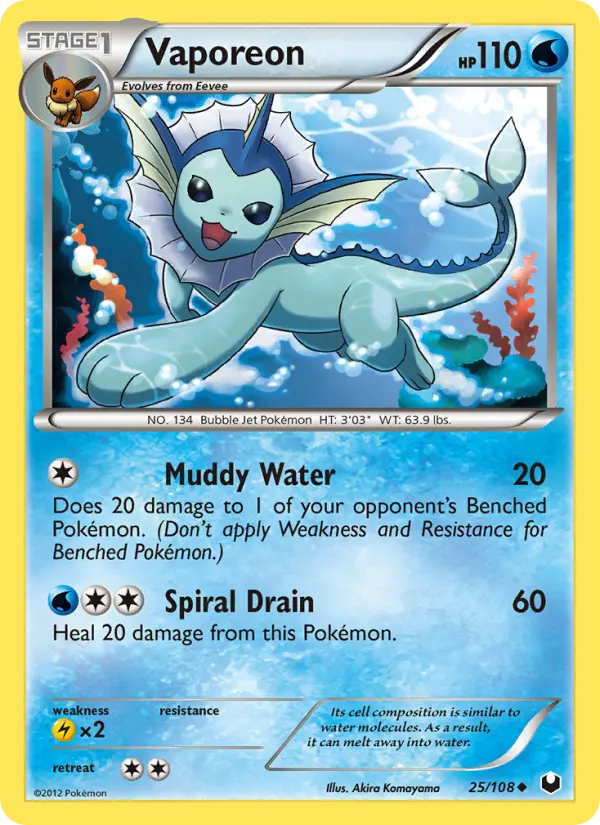 Vaporeon, Dark Explorers #25