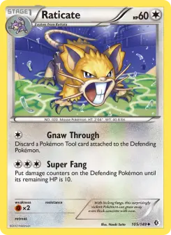 Raticate, Boundaries Crossed #105/149