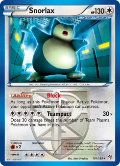 Snorlax, Plasma Storm #101/135