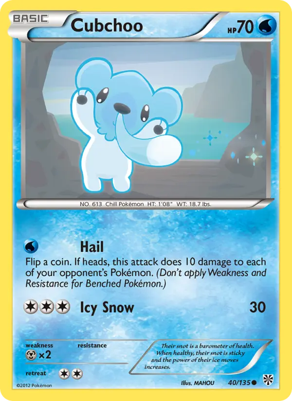 Cubchoo, Plasma Storm #40