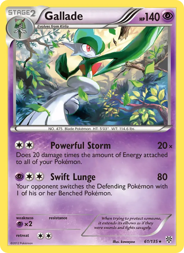Gallade, Plasma Storm #61
