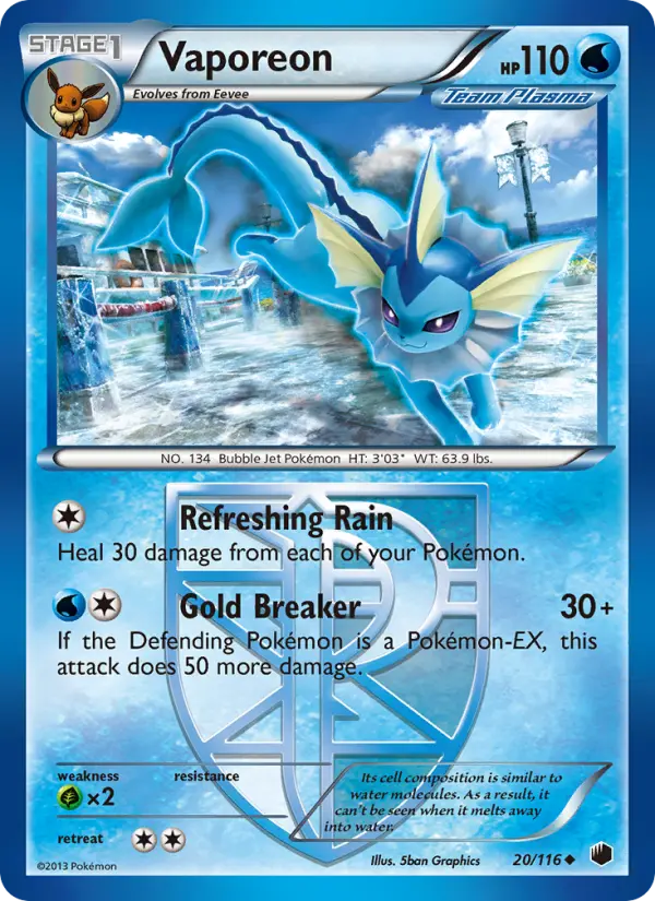 Vaporeon, Plasma Freeze #20