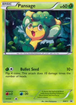 Pansage, BW Black Star Promos #BW11