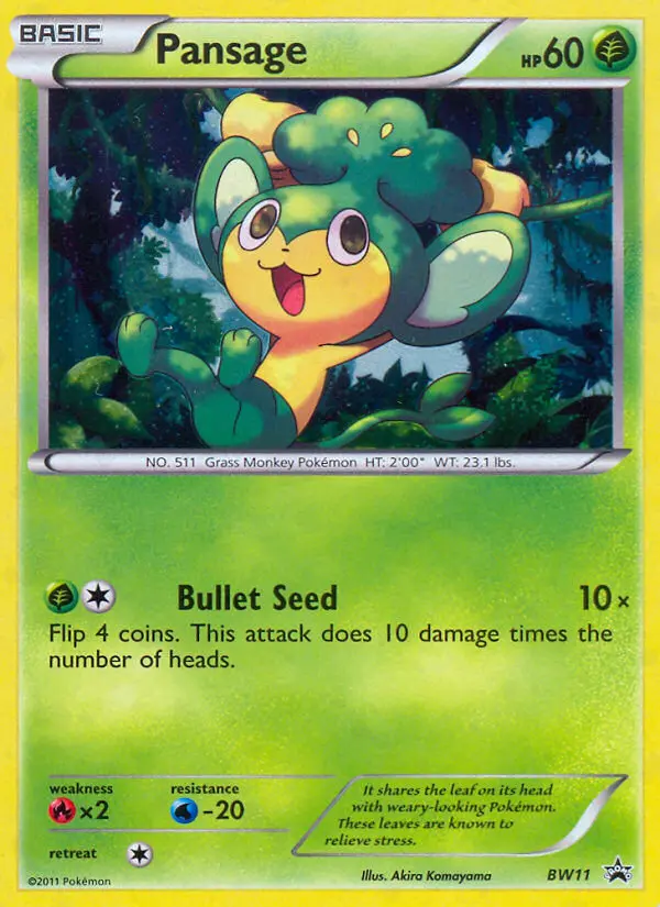 Pansage, BW Black Star Promos #BW11
