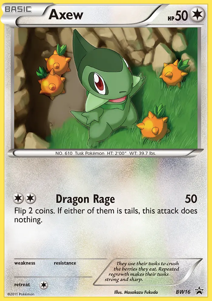 Axew, BW Black Star Promos #BW16