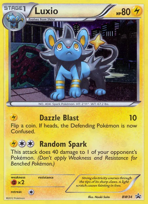 Luxio, BW Black Star Promos #BW34