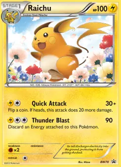 Raichu, BW Black Star Promos #BW78