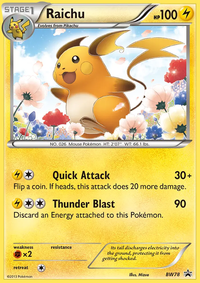 Raichu, BW Black Star Promos #BW78