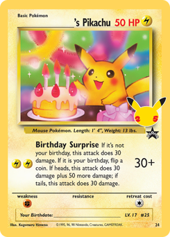 _____'s Pikachu, Celebrations #24A