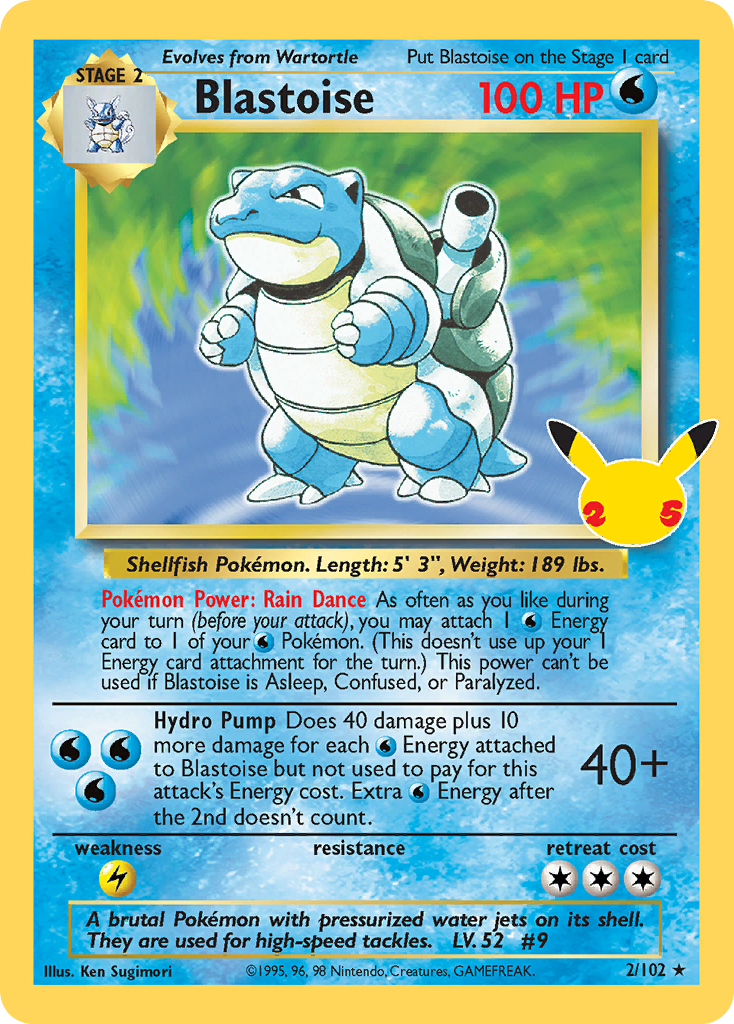Blastoise, Celebrations #2A