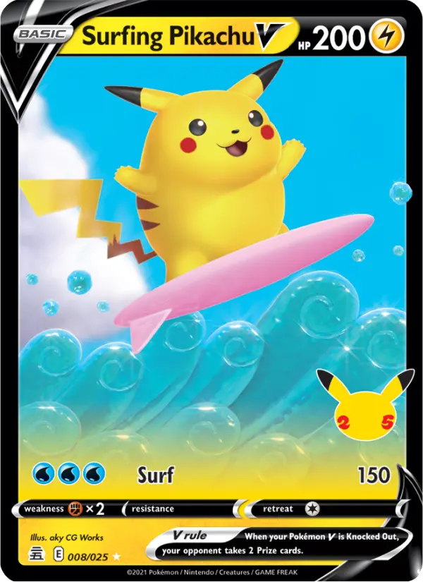 Surfing Pikachu V, Celebrations #8