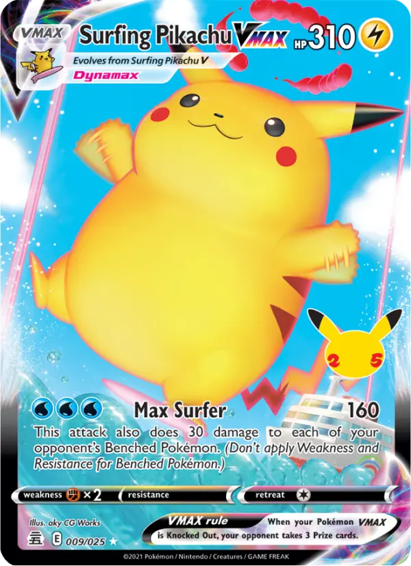 Surfing Pikachu VMAX, Celebrations #9