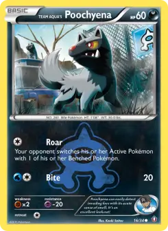 Team Aqua's Poochyena, Double Crisis #16/34